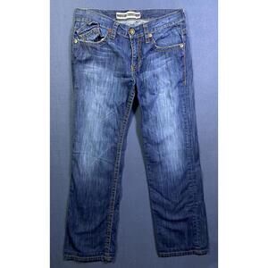 Kentucky Ely Selvedge Denim Men Jeans 34 36x31 Blue Dark Wide Leg Bootcut Cowboy